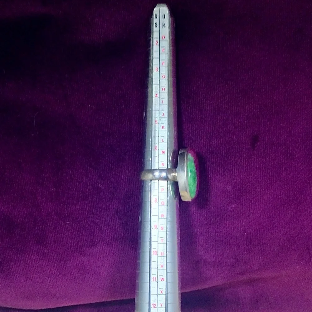 Ruby Fuchsite Spectacular Sterling Silver 925 Ring by Starborn - Picture 11 of 14